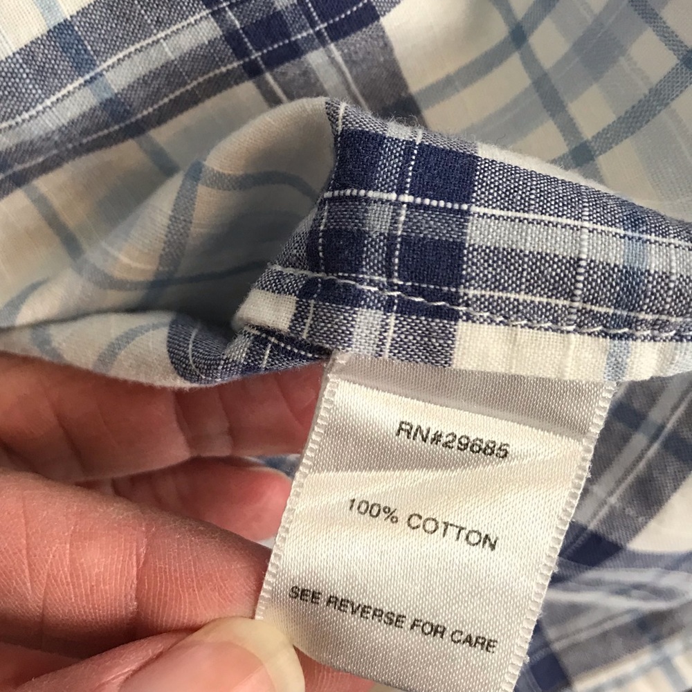 Pendleton Small Blue Plaid Button Down Shirt - image 4